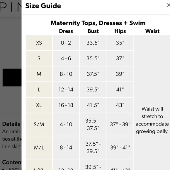 PinkBlush Maternity | Blue Ombre Chiffon Maxi Dress | Size Small - Picture 2 of 5